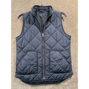 J. Crew Vest Womens Mercantile Puffer Small - Full Zip Sleeveless Quilted Pocket